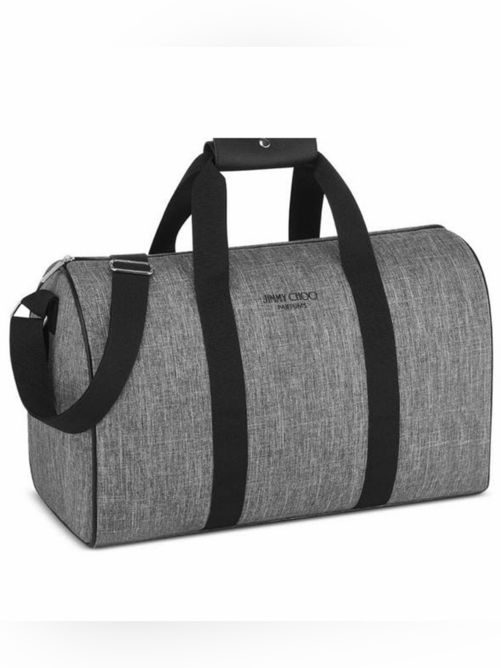 Jimmy Choo Parfums Grey Duffel with Black Webbing